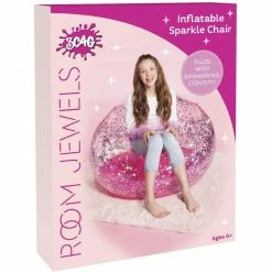 3C4G Pink Confetti Inflatable Chair